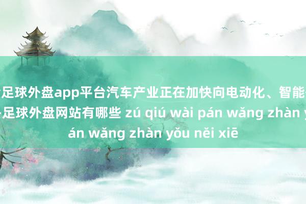 现金足球外盘app平台汽车产业正在加快向电动化、智能化及人人化迈进-足球外盘网站有哪些 zú qiú wài pán wǎng zhàn yǒu něi xiē